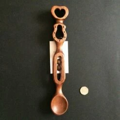 Welsh Love Spoon With Balls And Cage