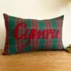 Cymru National Tartan Oblong Cushion -GIFTS WITH HEART Sales welsh national tartan cymru long cushion
