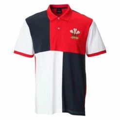 Men’s Prince Of Wales Polo Shirt In Red, Navy And White
