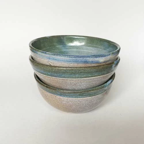 Blue Stoneware Bowl 4 Blue Stoneware Bowl - Image 2