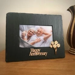 Anniversary Slate Photo Frame Horizontal