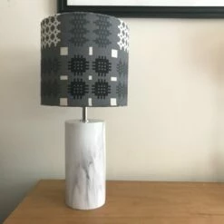 Grey Welsh Tapestry Pattern Lamp