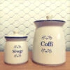 Ceramic Distressed Siwgr & Coffi Pot Set -GIFTS WITH HEART Sales welsh tea and sugar kitchen set 1