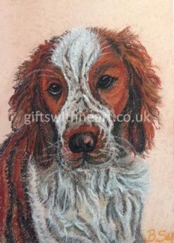 Welsh Terrier Dog Pastel Painting